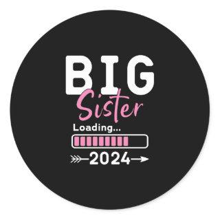 Big Sister Loading 2024 Promoted To Big Sister 20 Classic Round Sticker