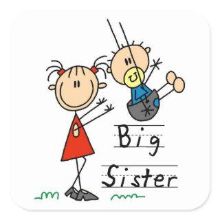 Big Sister with Little Brother Gifts Square Sticker