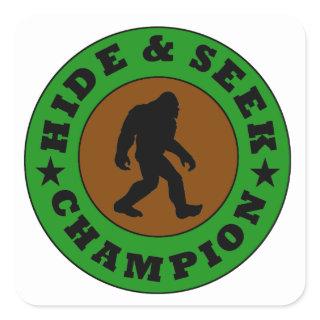 Bigfoot Hide And Seek Champion Square Sticker