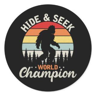 Bigfoot Hide And Seek World Champion Classic Round Sticker