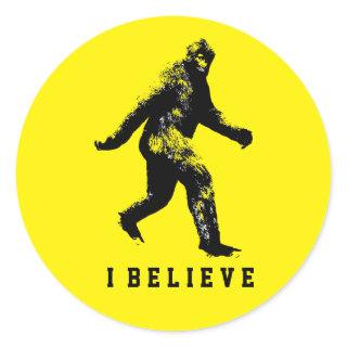 Bigfoot I Believe Classic Round Sticker