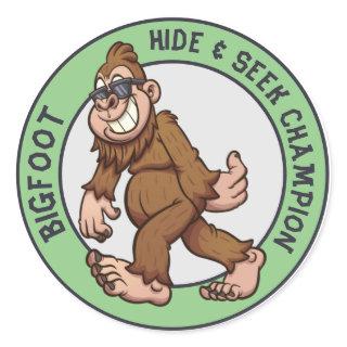 Bigfoot | Sasquatch (Editable) Classic Round Stick Classic Round Sticker