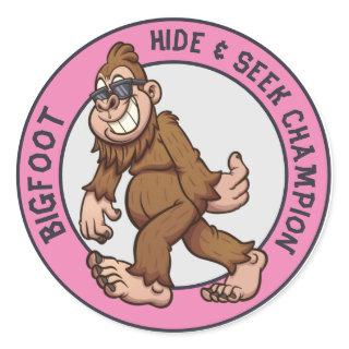 Bigfoot | Sasquatch (Editable) Classic Round Sticker