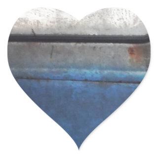 Bight Blue and white vintage truck Heart Sticker
