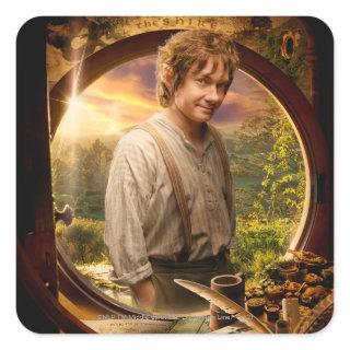 BILBO BAGGINS™ in Shire Collage Square Sticker