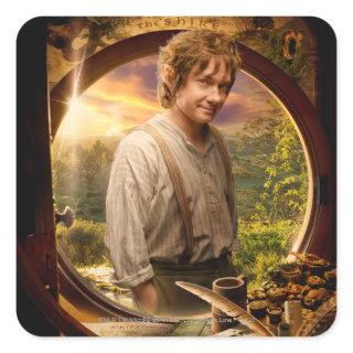 BILBO BAGGINS™ in Shire Collage Square Sticker