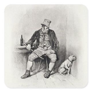 Bill Sykes and his dog, from 'Charles Dickens: A G Square Sticker