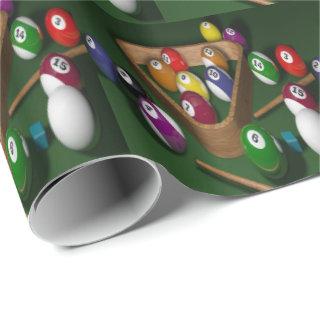 Billiard Balls Pool Balls On Table Print