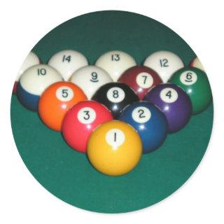 Billiards 003 classic round sticker