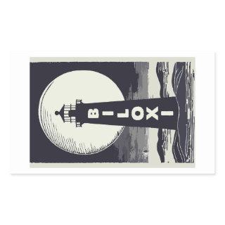 Biloxi Mississippi Lighthouse Moon Rectangular Sticker