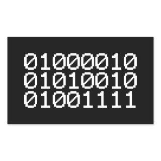 BINARY BRO RECTANGULAR STICKER