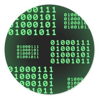Binary code for GEEK Classic Round Sticker