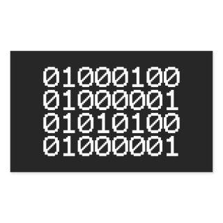 BINARY DATA RECTANGULAR STICKER