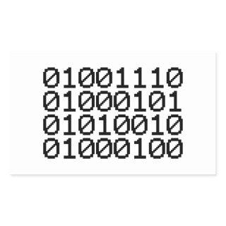 BINARY NERD RECTANGULAR STICKER