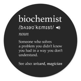Biochemist Definition Science Nerdy Biochemistry Classic Round Sticker