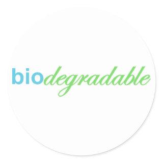 Biodegradeable Classic Round Sticker