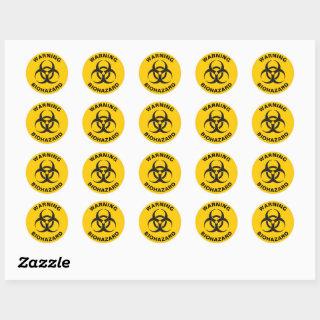 Biohazard Icon Classic Round Sticker