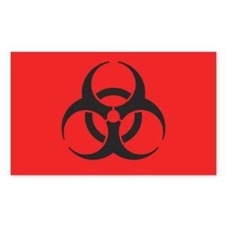 Biohazard Symbol Rectangular Sticker