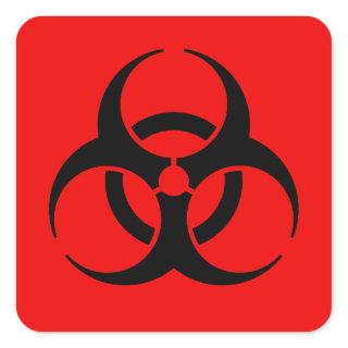 Biohazard Symbol Square Sticker