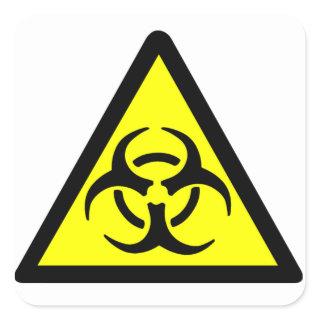 Biohazard Symbol Square Sticker