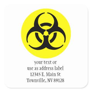 BioHazard Symbol Square Sticker