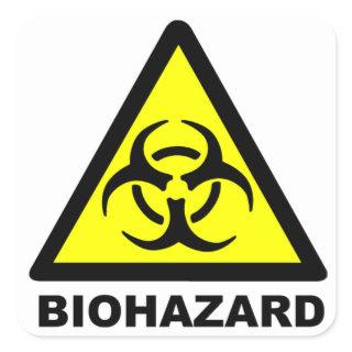 Biohazard Symbol Square Sticker