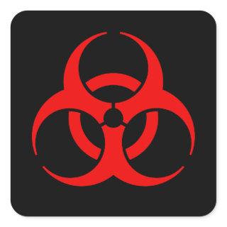 Biohazard Symbol Square Sticker