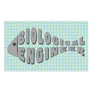 Biological Engineer Gray Fish Rectangular Sticker