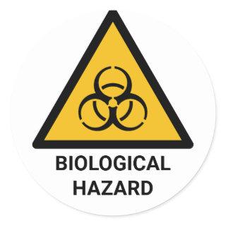 Biological Hazard Warning, Biohazard Symbol Classic Round Sticker