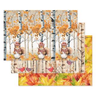 Birch Trees, Red Cardinals and Chipmunks  Sheets