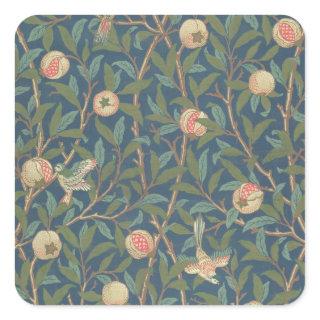 'Bird and Pomegranate' Wallpaper Design, printed b Square Sticker