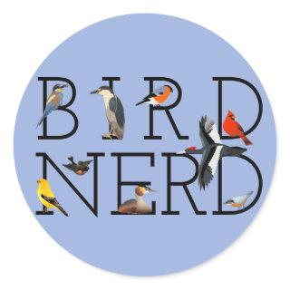 Bird Nerd Classic Round Sticker