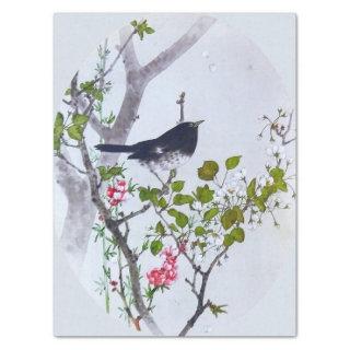 Bird on the Cherry Blossom Branch, Watanabe Seitei Tissue Paper