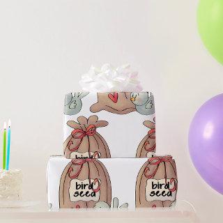 Bird Seed Bag with Bow and Heart