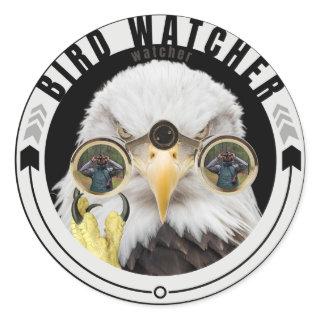 Bird Watcher 'watcher', Bird Watching Eagle Classic Round Sticker