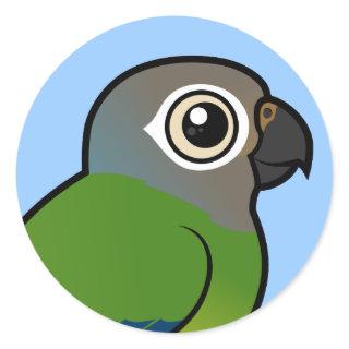 Birdorable Dusky-headed Conure Classic Round Sticker