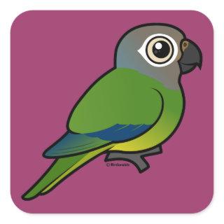 Birdorable Dusky-headed Conure Square Sticker