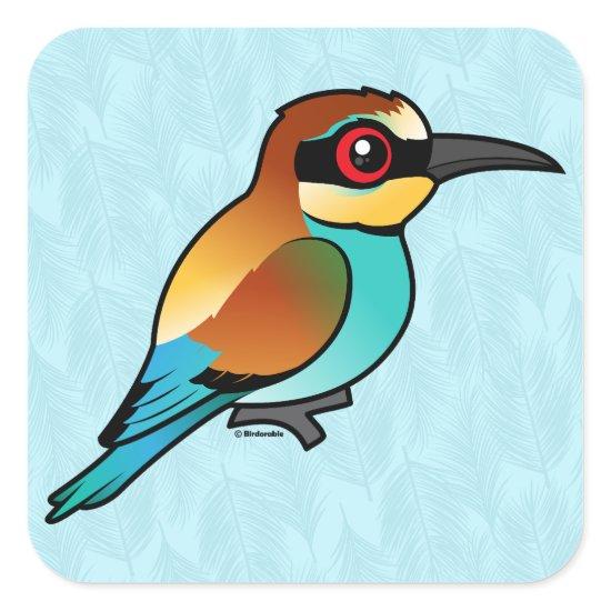 Birdorable European Bee-eater Square Sticker