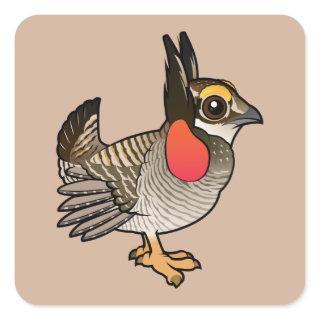 Birdorable Lesser Prairie-Chicken Square Sticker
