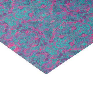 Birds Arabesque Bohemian Turquoise Purple Fuchsia Tissue Paper