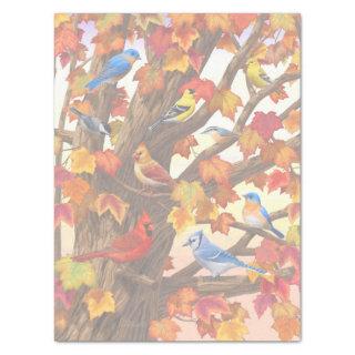 Birds in Autumn Maple Tree Tissue Paper