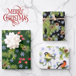 Birds on Pine Tree Natural Setting 3 Coordinates  Sheets