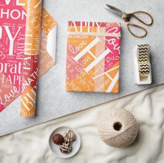 Birthday Add Long Name Color Block Orange ID274