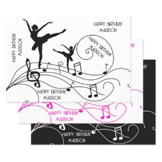 Birthday Ballerina Illustration & Music Notes   Sheets