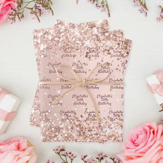 Birthday blush rose gold glitter sparkle   sheets