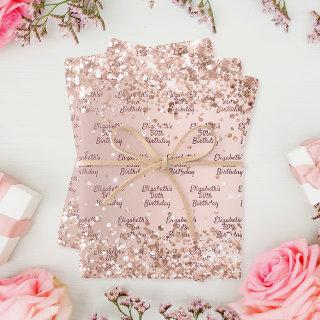 Birthday blush rose gold sparkle   sheets