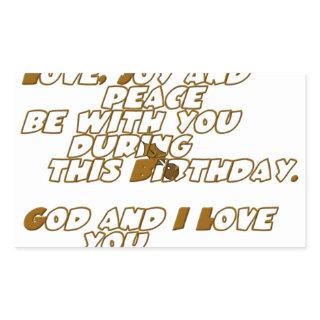 Birthday Card for a Christian Friend Rectangular Sticker