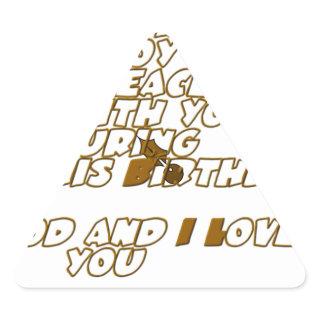 Birthday Card for a Christian Friend Triangle Sticker