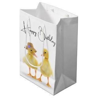 Birthday Duckling Couple   Medium Gift Bag