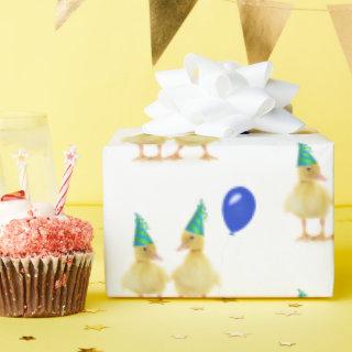 Birthday Ducks with Blue Balloon